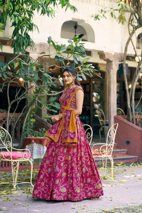 Designer_Rani_Pink_Floral_Print_Dola_Silk_Digital_Print_Festive_Lehenga_Choli_For_Women