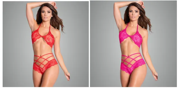 Rose_Pink_&_Red_Sheer_Lingerie_Set_For_Women_(Pack_of_2)