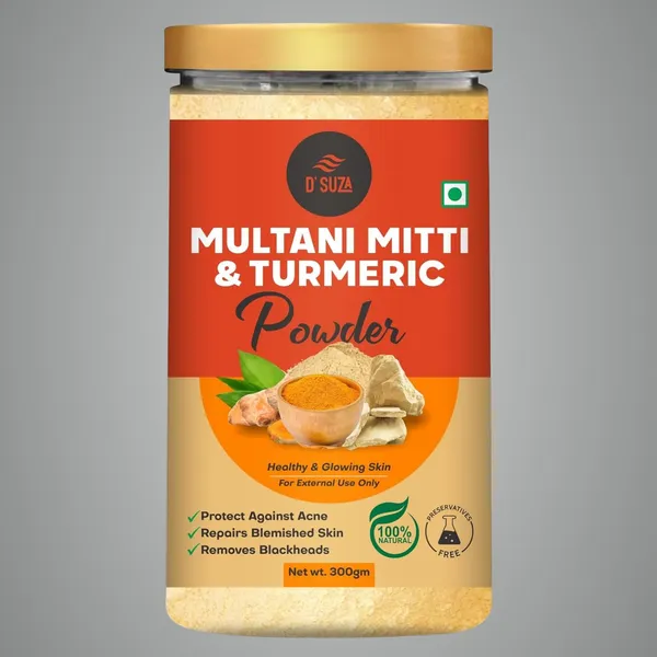 Multani_Mitti_Powder_|_Natural_Fuller's_Earth_for_Face_&_Hair_|_Removes_Dead_Skin,_Cleanses_Pores,_Reduces_Dandruff_&_Scalp_Itchiness_|_Soft_&_Glowing_Skin_(300g,_Multani_Mitti_&_Turmeric)