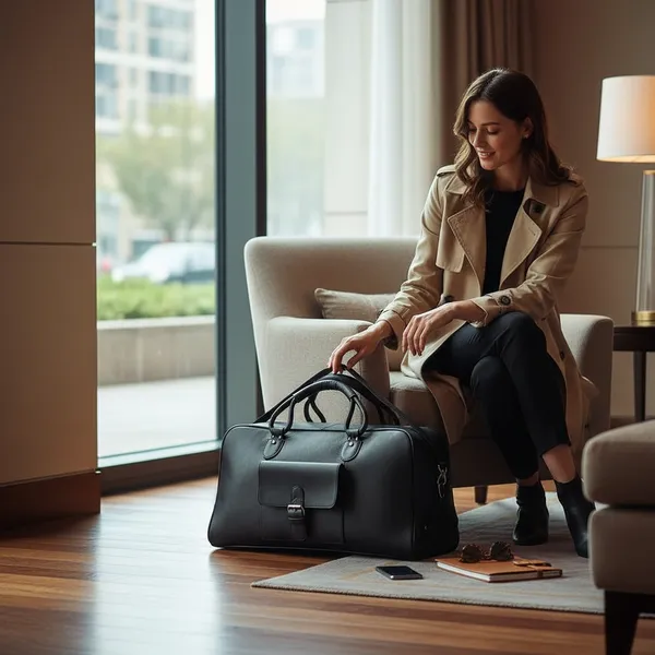 Black_Classic_Leather_Travel_With_Shoulder_Strap_Spacious_Overnight_&_Weekender_Duffel_Bag_For_Men