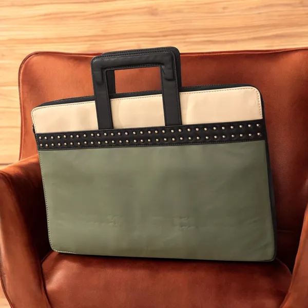 A4_Size_Green_&_Cream_File_Folder_–_Professional_Document_Organizer_by_Denion