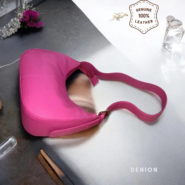 Pink_Pink_Leather_Shoulder_Bag_Trendy_Underarm_Handbag_With_Zipper_Closure_Compact_&_Chic_Everyday_Purse_For_Women