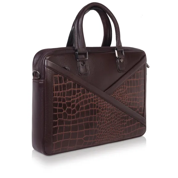 Brown_Genuine_Leather_Crocodile_Textured_Design_(16_In)_Laptop_Bag_For_Men