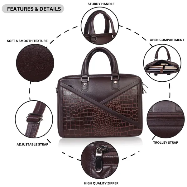 Brown_Genuine_Leather_Crocodile_Textured_Design_(16_In)_Laptop_Bag_For_Men