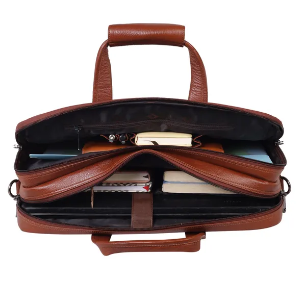 Tan_Genuine_Leather_With_Shoulder_Strap_Executive_Office_Laptop_Bag_For_Men