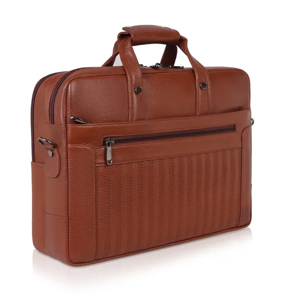 Tan_Genuine_Leather_With_Shoulder_Strap_Executive_Office_Laptop_Bag_For_Men