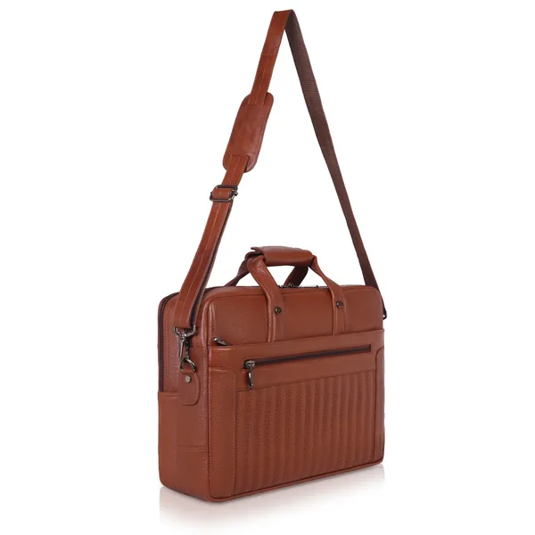Tan_Genuine_Leather_With_Shoulder_Strap_Executive_Office_Laptop_Bag_For_Men