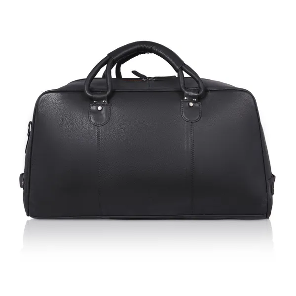 Black_Classic_Leather_Travel_With_Shoulder_Strap_Spacious_Overnight_&_Weekender_Duffel_Bag_For_Men