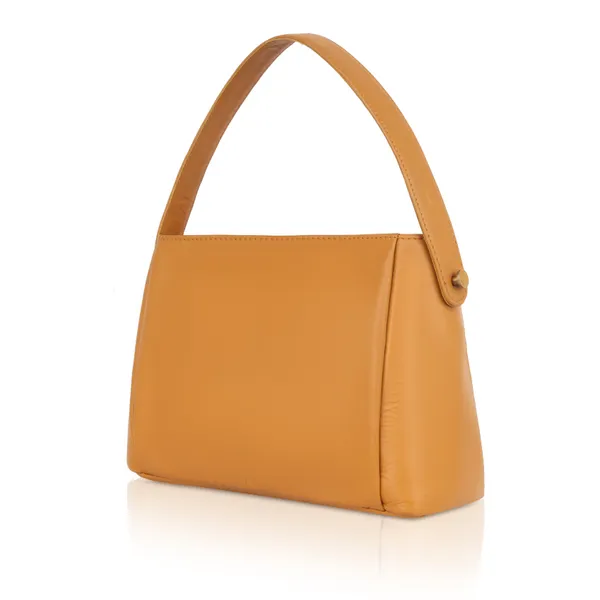 Peach_Leather_With_Adjustable_Strap_Elegant_Shoulder_Handbag_For_Women