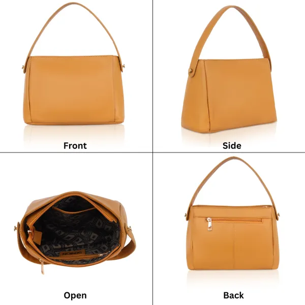 Peach_Leather_With_Adjustable_Strap_Elegant_Shoulder_Handbag_For_Women