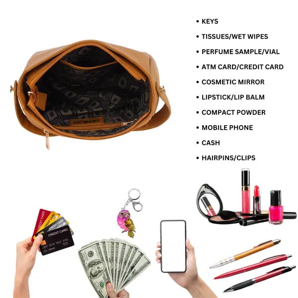 Peach_Leather_With_Adjustable_Strap_Elegant_Shoulder_Handbag_For_Women