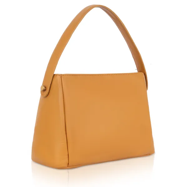 Peach_Leather_With_Adjustable_Strap_Elegant_Shoulder_Handbag_For_Women