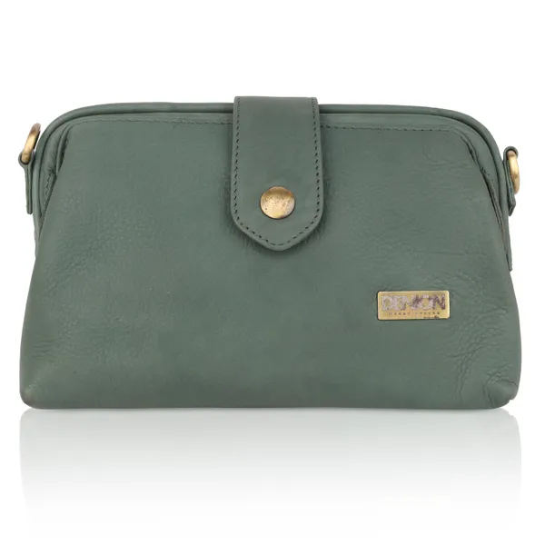 Green_Leather_Compact_With_Vintage_Gold_Detailing_Shoulder_Sling_&_Crossbody_Bag_For_Women