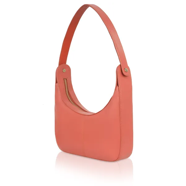 Peach_Coral_Leather_Shoulder_&_Underarm_Chic_Handbag_For_Women