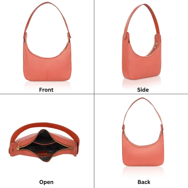 Peach_Coral_Leather_Shoulder_&_Underarm_Chic_Handbag_For_Women
