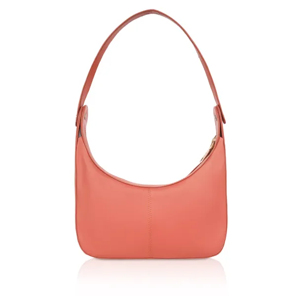 Peach_Coral_Leather_Shoulder_&_Underarm_Chic_Handbag_For_Women
