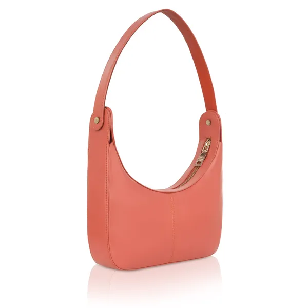 Peach_Coral_Leather_Shoulder_&_Underarm_Chic_Handbag_For_Women