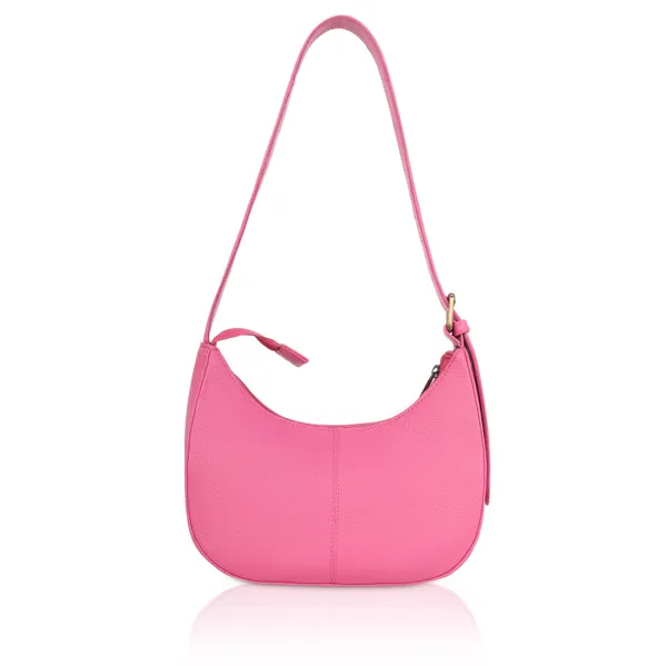 Pink_Pink_Leather_Shoulder_Bag_Trendy_Underarm_Handbag_With_Zipper_Closure_Compact_&_Chic_Everyday_Purse_For_Women