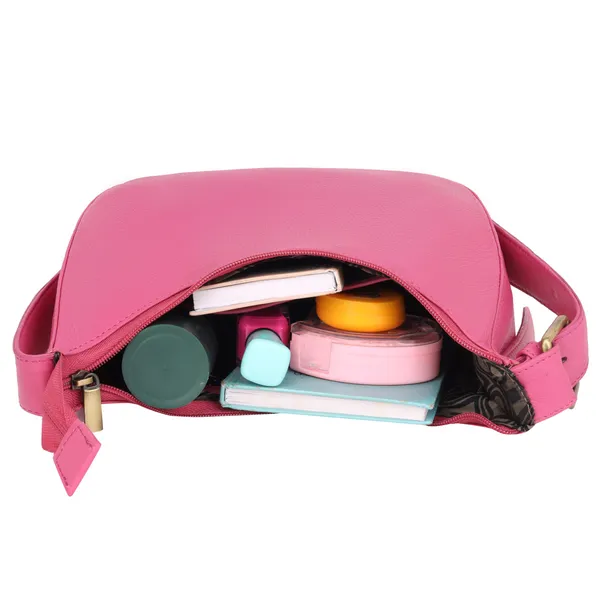 Pink_Pink_Leather_Shoulder_Bag_Trendy_Underarm_Handbag_With_Zipper_Closure_Compact_&_Chic_Everyday_Purse_For_Women