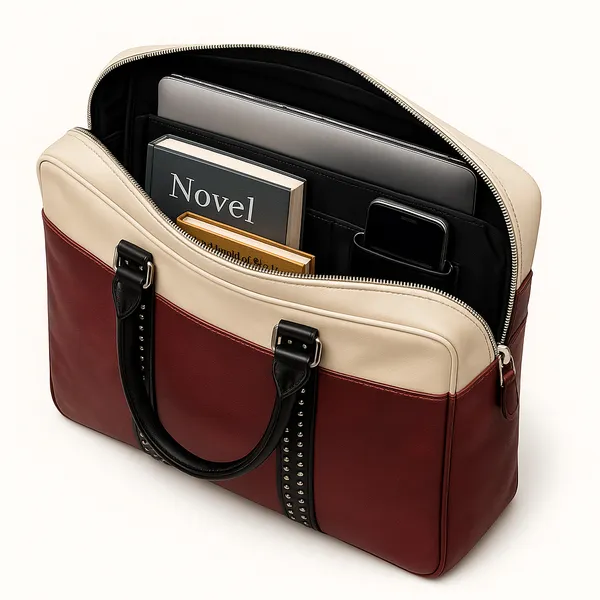 Ladies_Mehroon_Laptop_Bag_–_Premium_Faux_Leather_Professional_Laptop_Tote_for_Women_by_Denion