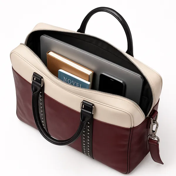 Ladies_Mehroon_Laptop_Bag_–_Premium_Faux_Leather_Professional_Laptop_Tote_for_Women_by_Denion