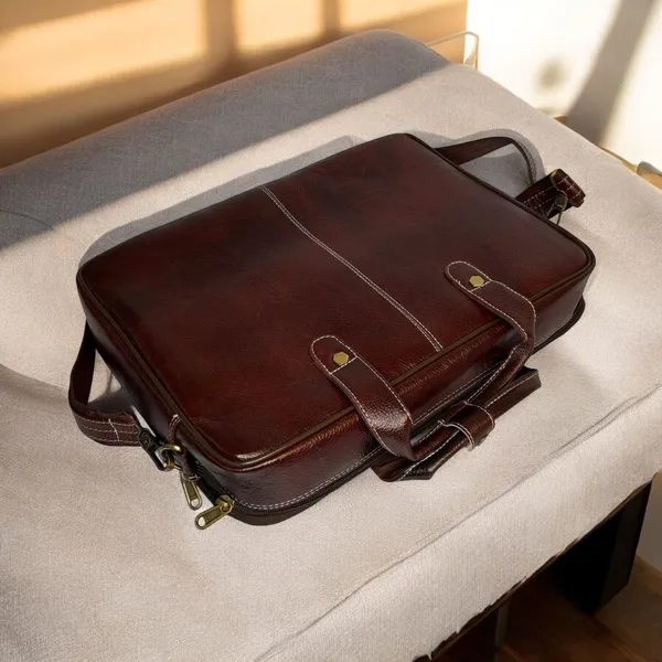 Premium_Genuine_Leather_Laptop_Bag_–_Slim_Design_with_Single_Front_Pocket