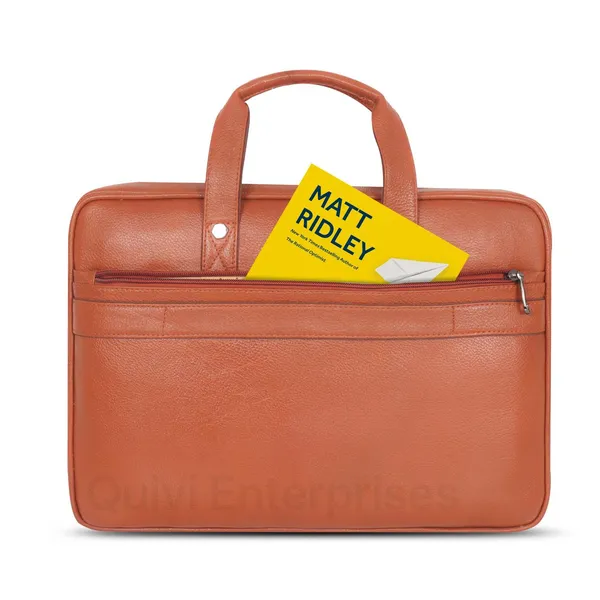 Premium_Tan_Leather_Laptop_Office_Bag_for_Men_|_Half-Flap_Design_with_3_Front_Zipper_Pockets