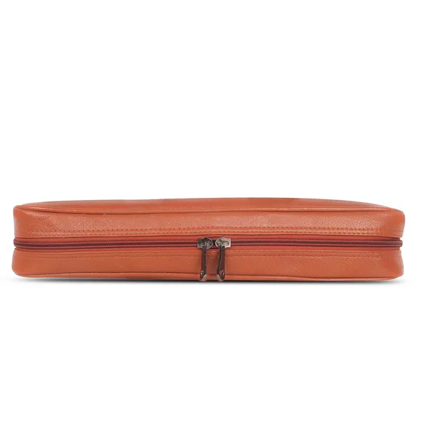 Premium_Tan_Leather_Laptop_Office_Bag_for_Men_|_Half-Flap_Design_with_3_Front_Zipper_Pockets