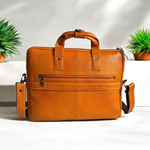 Tan_Genuine_Leather_16-Inch_Laptop_Bag_with_2_Pockets_–_Premium_Office_Bag