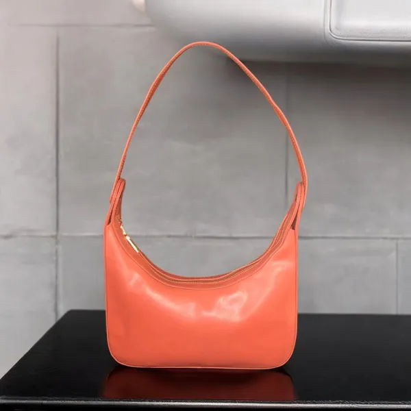 Peach_Coral_Leather_Shoulder_&_Underarm_Chic_Handbag_For_Women