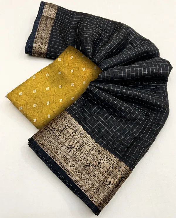 Black_Cotton_Blend_Woven_Kanjivaram_Pure_Regular_Saree_For_Women