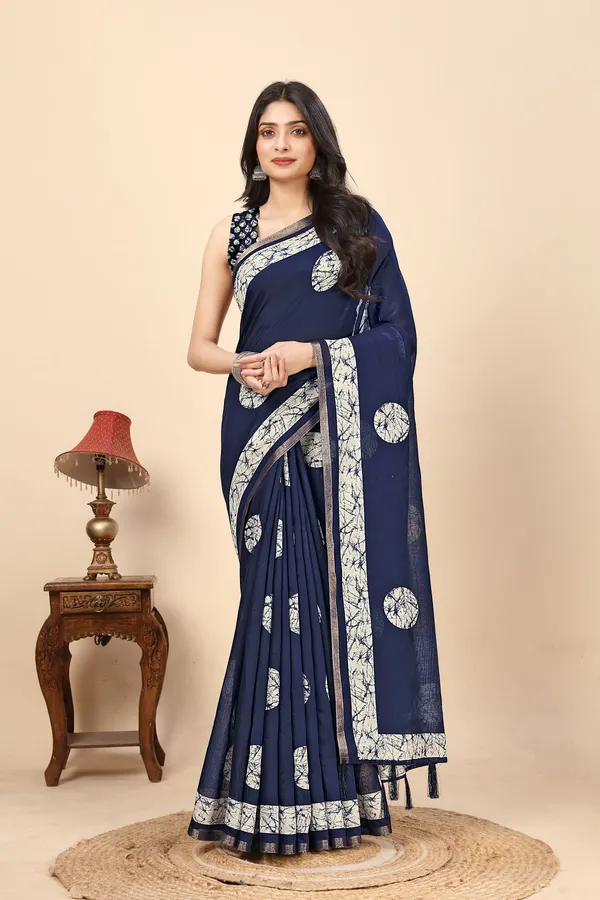 Light_Blue_Cotton_Silk_Printed_Hand_Batik_Pure_Regular_Saree_For_Women
