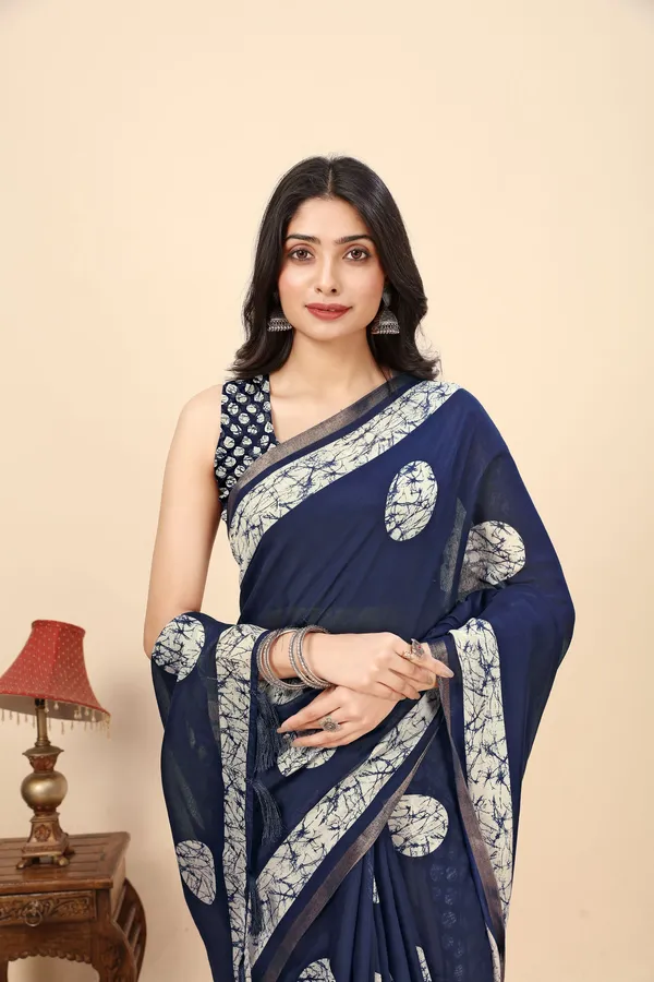 Light_Blue_Cotton_Silk_Printed_Hand_Batik_Pure_Regular_Saree_For_Women