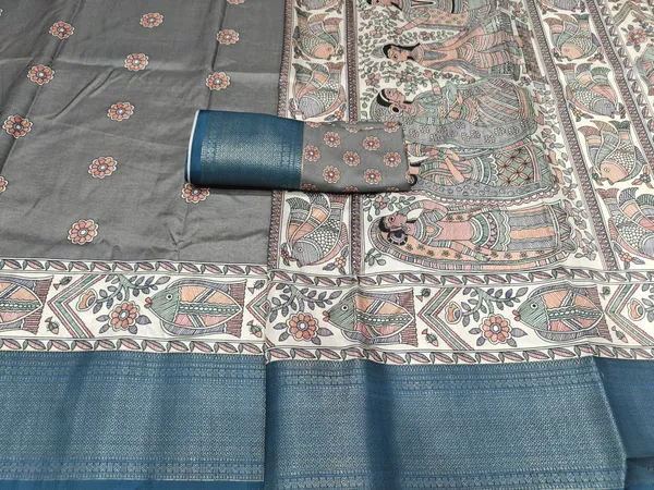 Grey_Cotton_Silk_Printed_Hand_Batik_Pure_Regular_Saree_For_Women