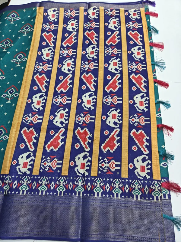 Blue_Cotton_Silk_Printed_Hand_Batik_Pure_Regular_Saree_For_Women
