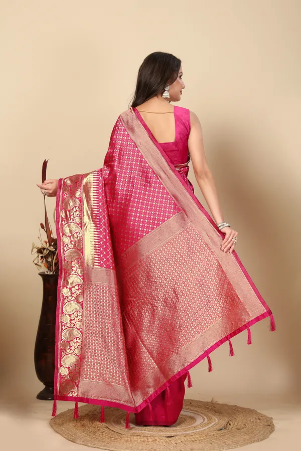 Pink_Art_Silk_&_Jacquard_Woven_Banarasi_Pure_Regular_Saree_For_Women