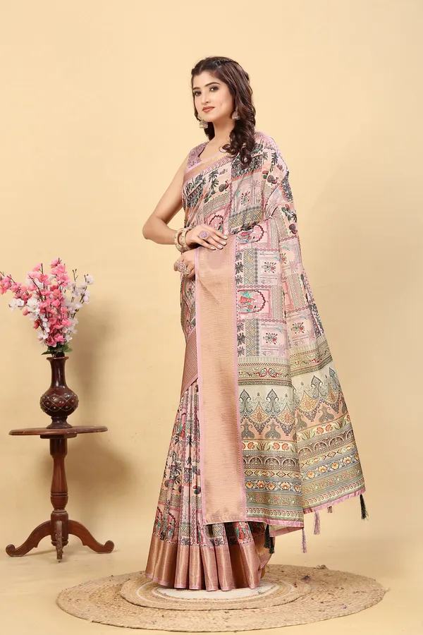 Pink_Cotton_Silk_Self_Design_&_Printed_&_Animal_Print_&_Checkered_Bollywood_Pure_Regular_Saree_For_Women