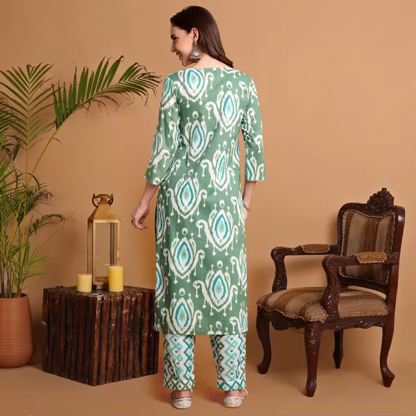 Sea_Green_Pure_Cotton_Kurta_Pant_Dupatta_Set_for_Women_|_Autumn_Hues_Kurta_Set