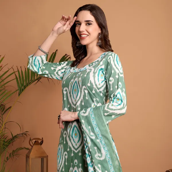 Sea_Green_Pure_Cotton_Kurta_Pant_Dupatta_Set_for_Women_|_Autumn_Hues_Kurta_Set