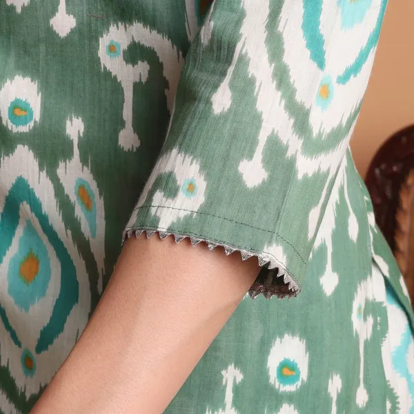Sea_Green_Pure_Cotton_Kurta_Pant_Dupatta_Set_for_Women_|_Autumn_Hues_Kurta_Set