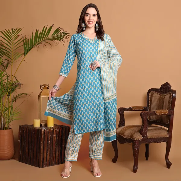 Light_Blue_Pure_Cotton_Kurta_Pant_Dupatta_Set_for_Women_|_Autumn_Hues_Kurta_Set
