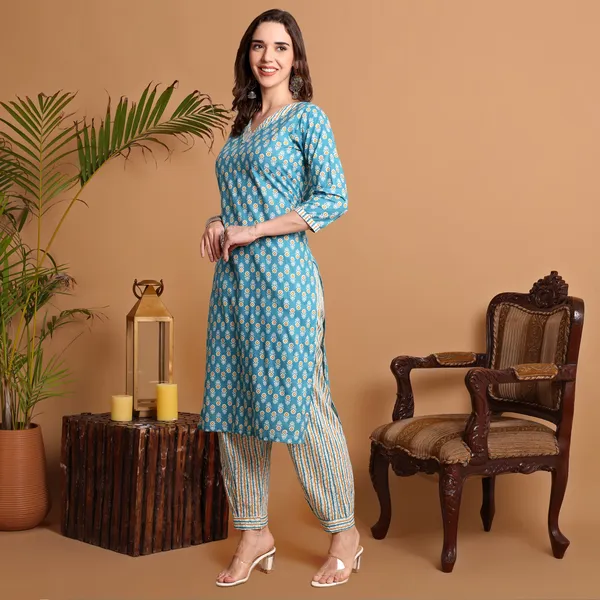 Light_Blue_Pure_Cotton_Kurta_Pant_Dupatta_Set_for_Women_|_Autumn_Hues_Kurta_Set