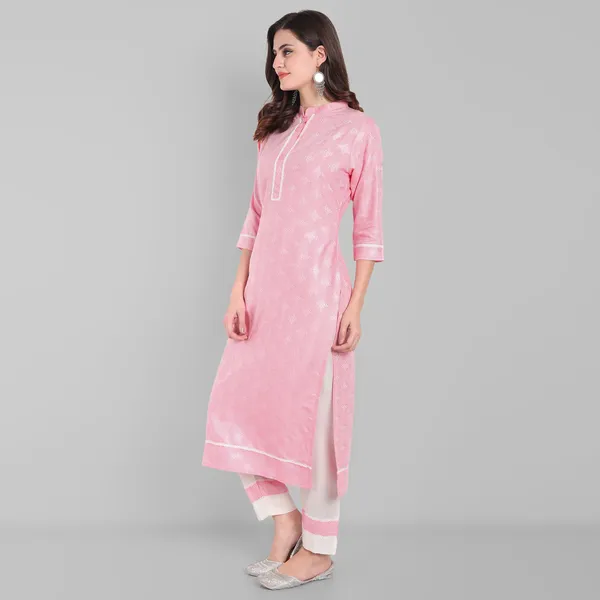 Light_Pink_Self_Print_Slub_Cotton_Kurta_Set