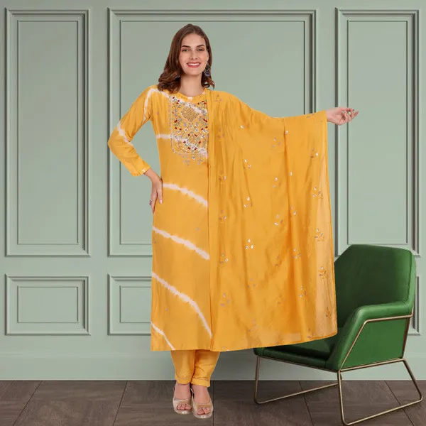 Yellow_Muslin_Handwork_Kurta_Pant_and_Dupatta_set