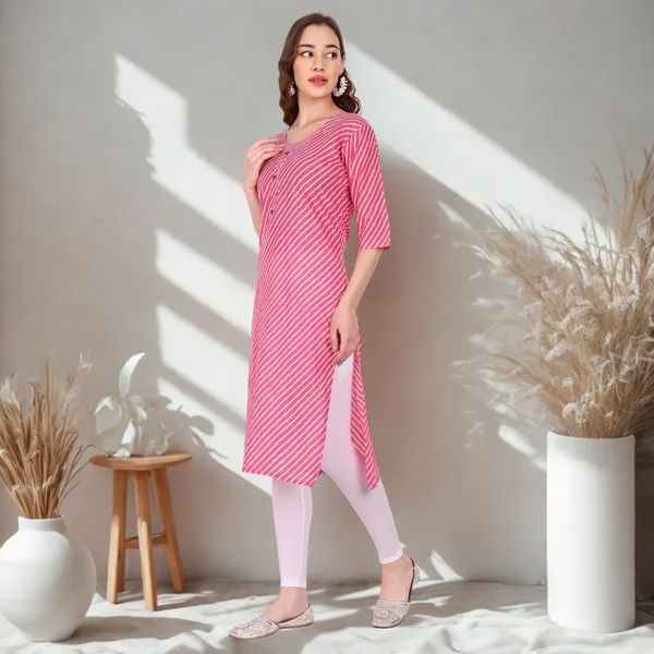 Light_Pink_Leheriya_Cambric_Cotton_Handwork_Kurta