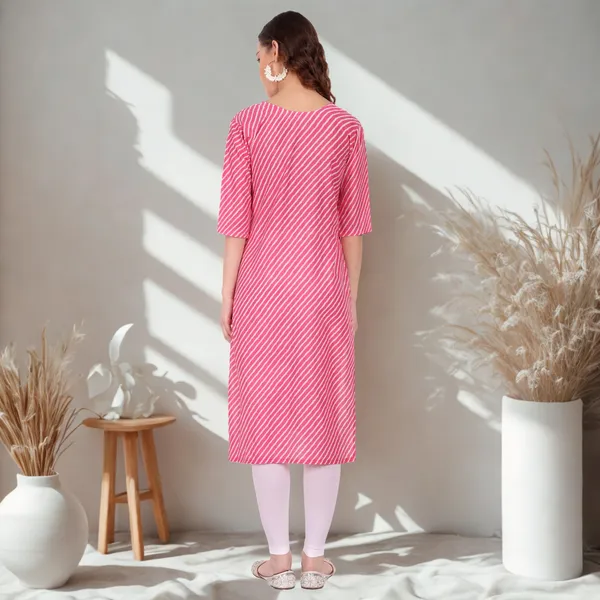 Light_Pink_Leheriya_Cambric_Cotton_Handwork_Kurta