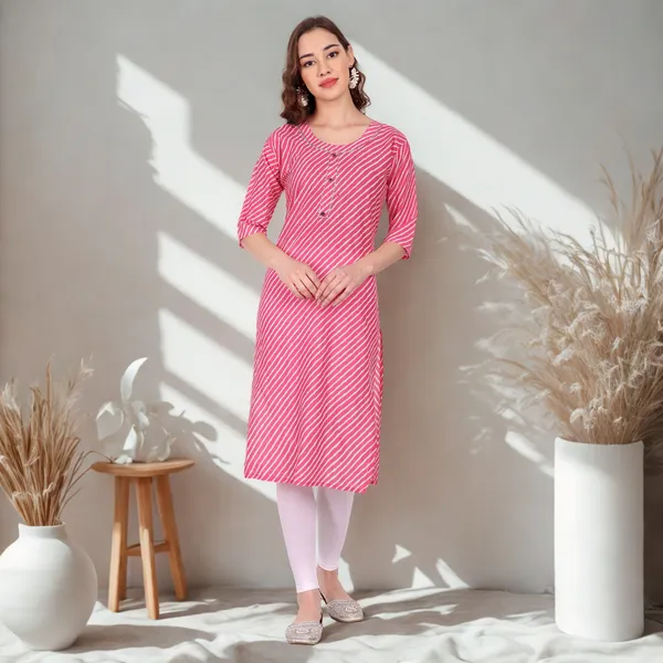 Light_Pink_Leheriya_Cambric_Cotton_Handwork_Kurta