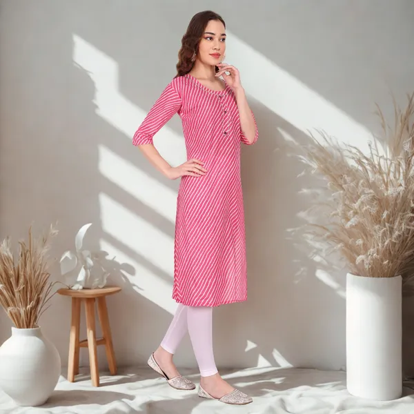 Light_Pink_Leheriya_Cambric_Cotton_Handwork_Kurta