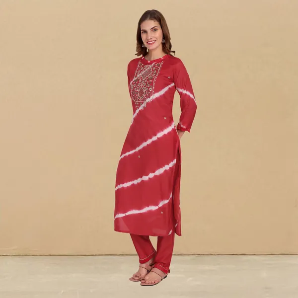 Red_Muslin_Handwork_Kurta_Pant_and_Dupatta_set