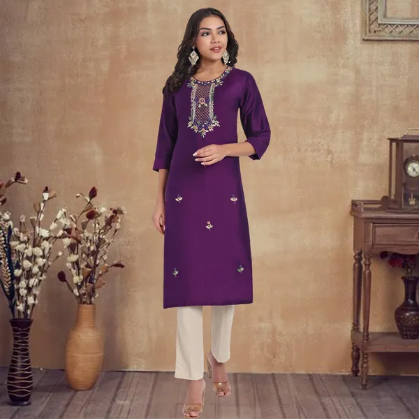 Purple_Pure_Bangalore_Silk_Kurta_for_Women_|_Tropical_Twist_Kurtas